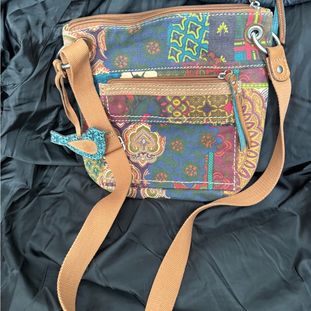 Fossil Brown and Tan Crossbody Bag